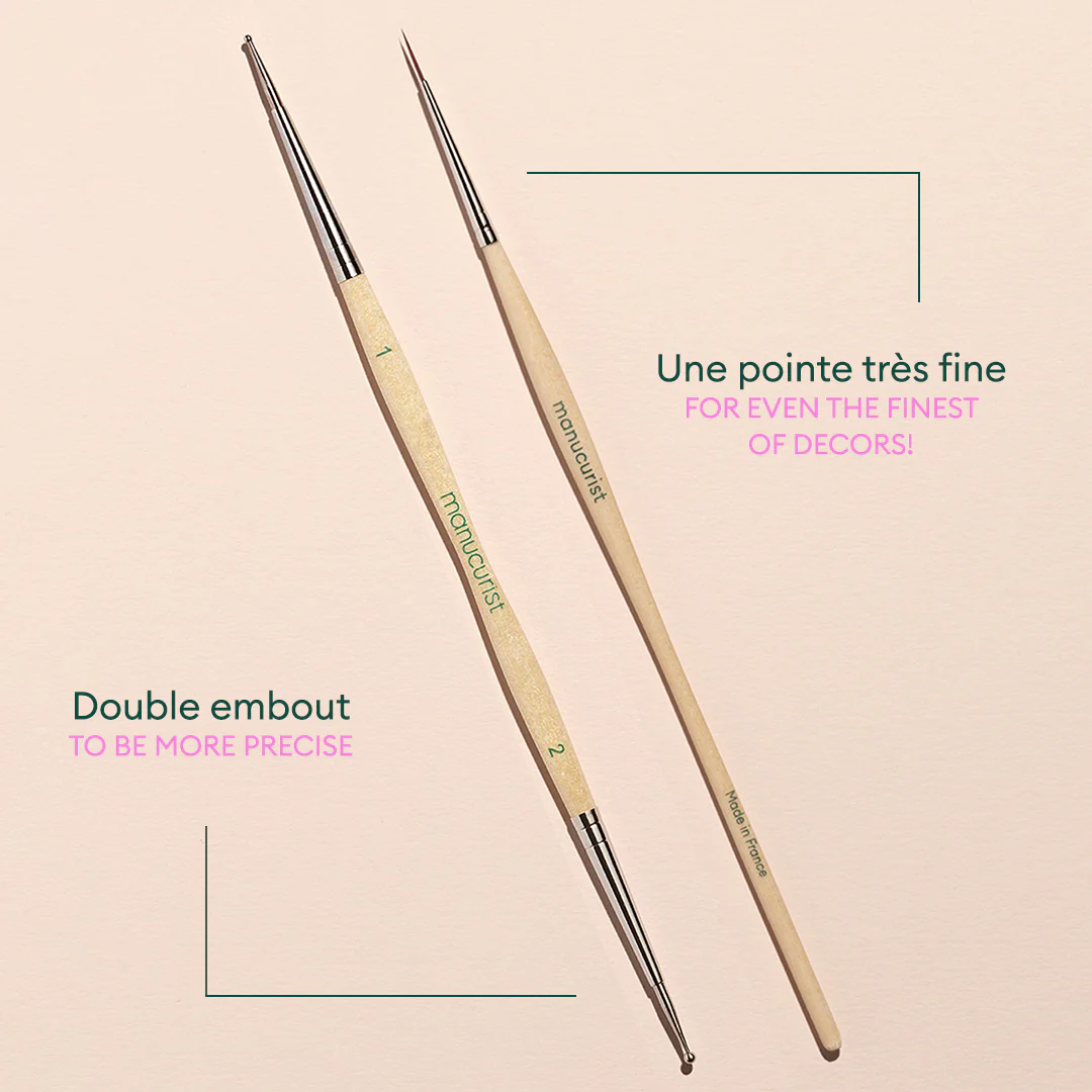 Accessoires Duo Dotting Tool & Pinceau Nail Art Liner