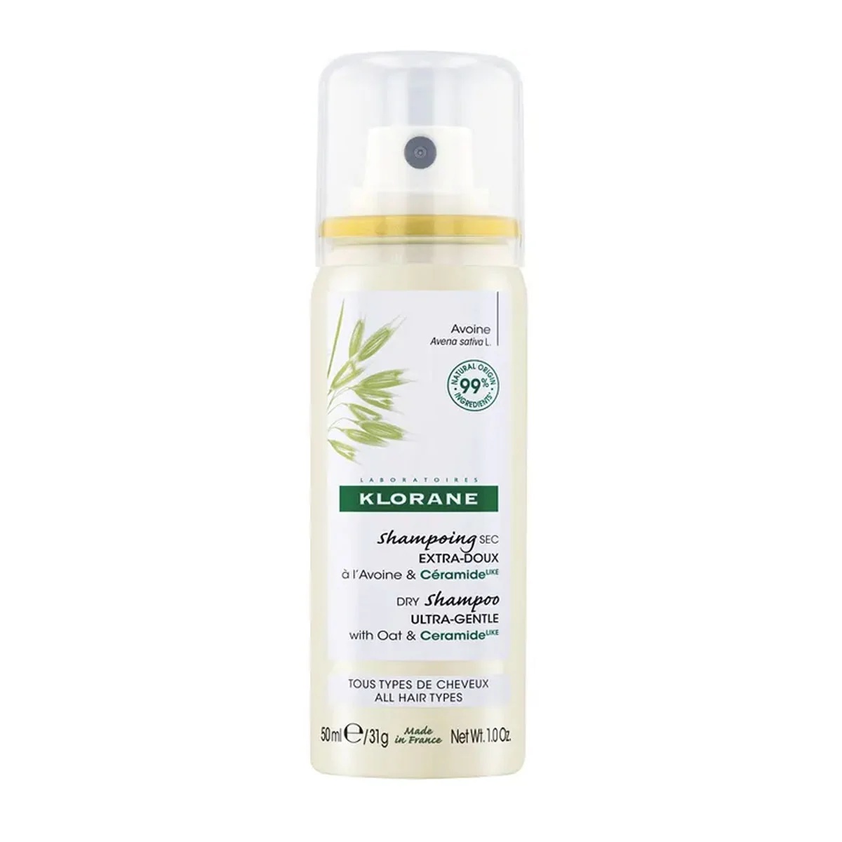 KLORANE Klorane Droogshampoo met Havermout 50 ml Alle haartypes