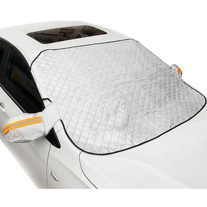 Funda para parabrisas de coche, 9 imanes, gruesa, extragrande, con etiqueta de protección invernal.