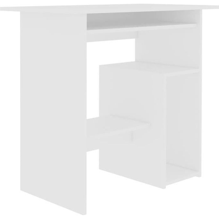 Escritorio blanco de aglomerado de 80 x 45 x 74 cm