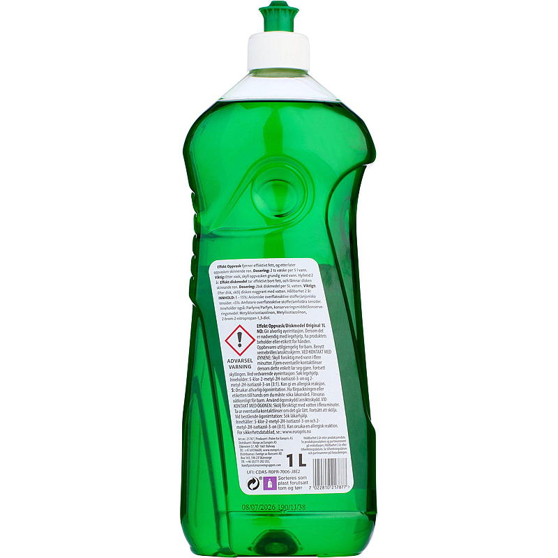 Detergente lavavajillas Effect 1 l original Effect