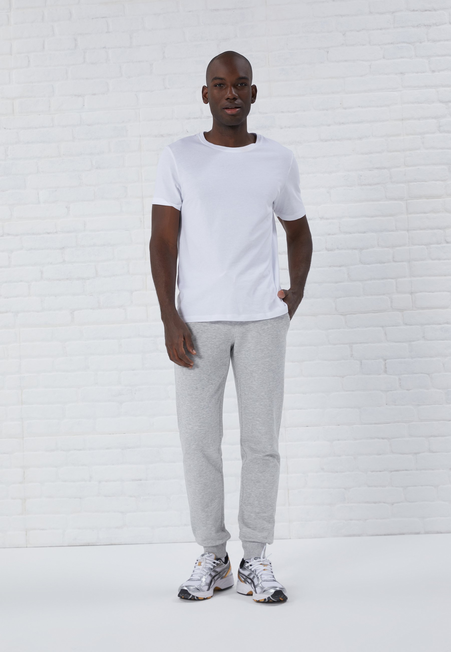 Pier One Treningsbukse - lys grå marmorert