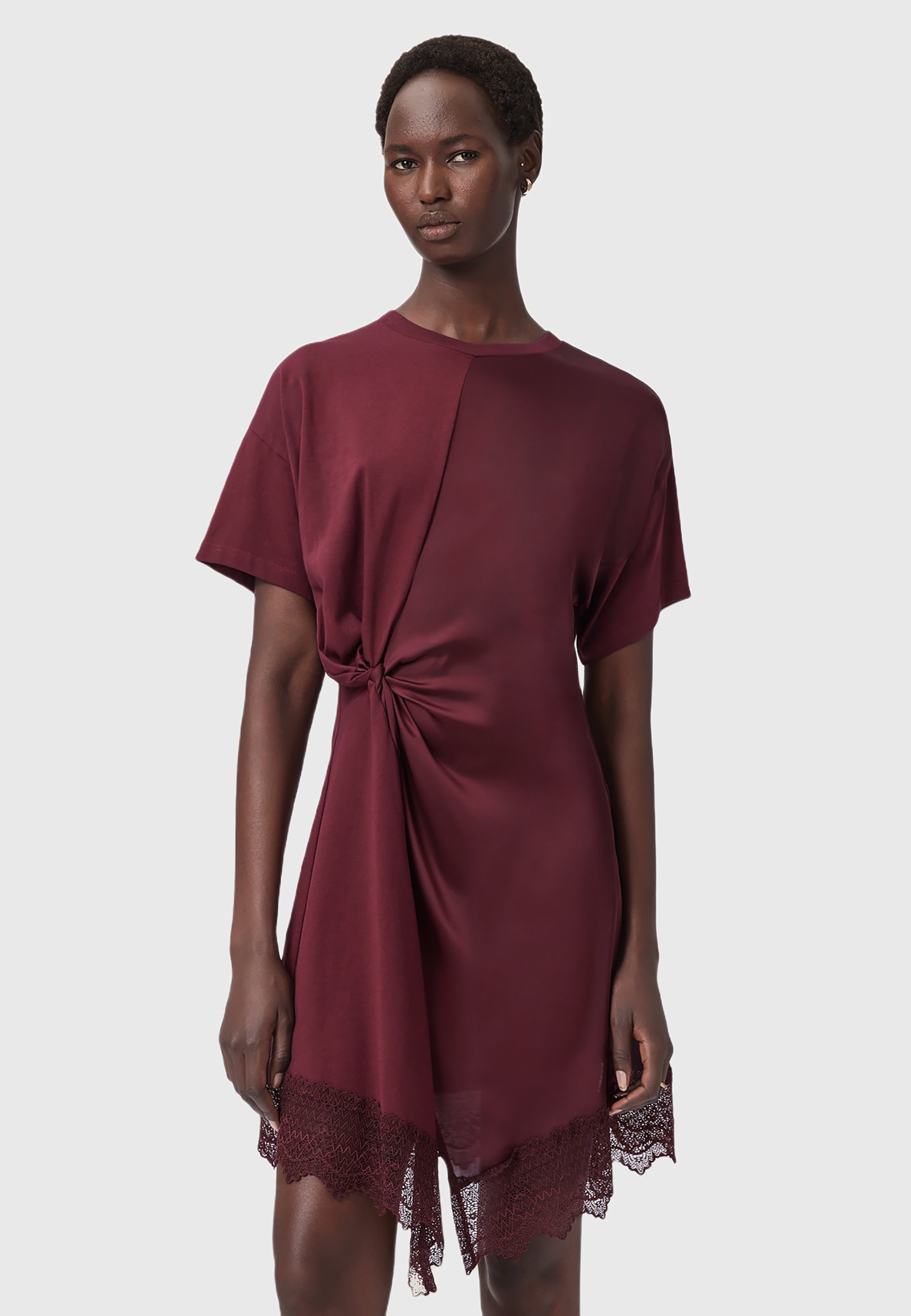 AllSaints LANA JURK - Cocktailjurk / Feestjurk - bordeauxrood