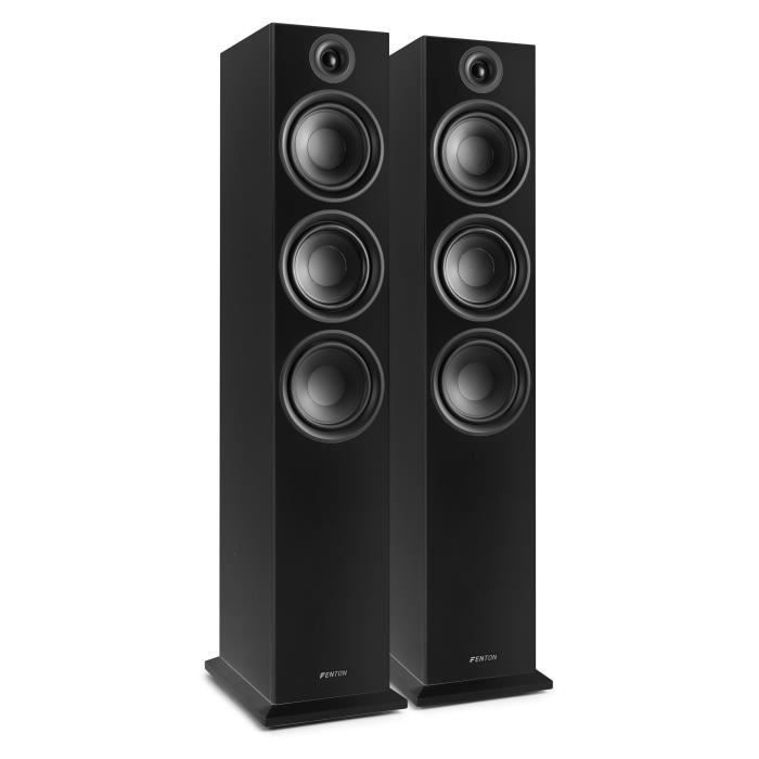 Caixa Acústica de Chão Fenton SHF80B - Preta - 500W de Potência - Som de Alta Qualidade