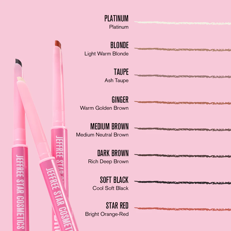 Lápis para sobrancelhas de precisão Jeffree Star Cosmetics Brow Designer Pencil