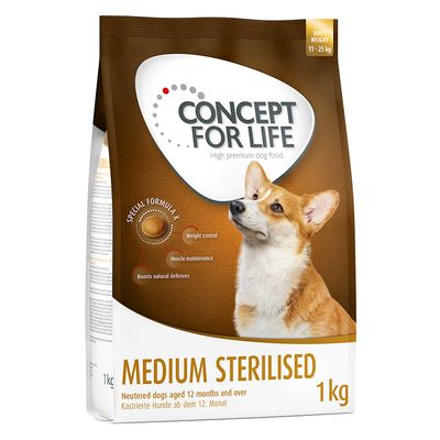 x 1kg/1,5kg de Ração Seca Concept for Life para Cães - Preço Especial!*
