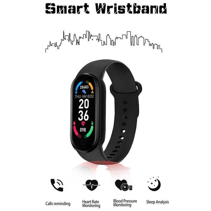 YONIS Multisport Smartarmband met bloeddruk- en hartslagmeting - Blauw