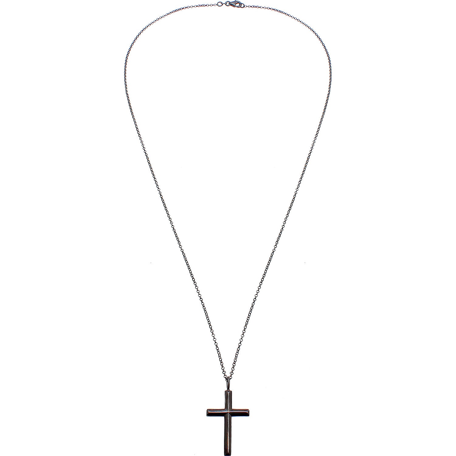 KUZZOI Collier pour hommes en 925/1000 argent massif oxydé, plaqué or