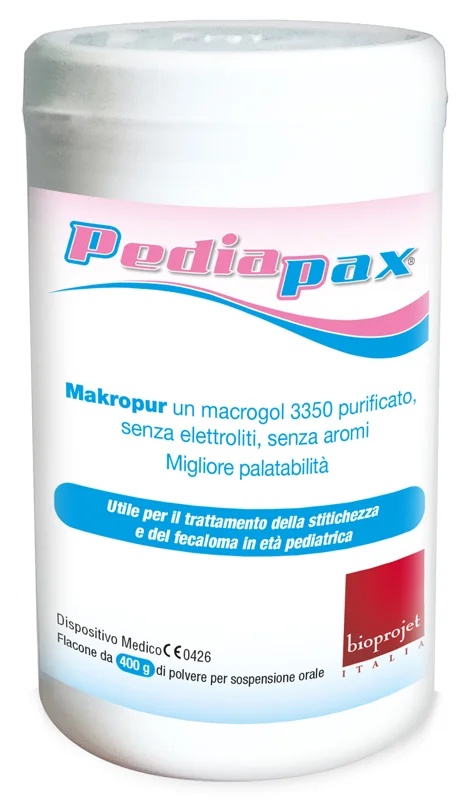 Pediapax poeder tegen constipatie bij kinderen 400 g. Ook nuttig bij fecale impactie.