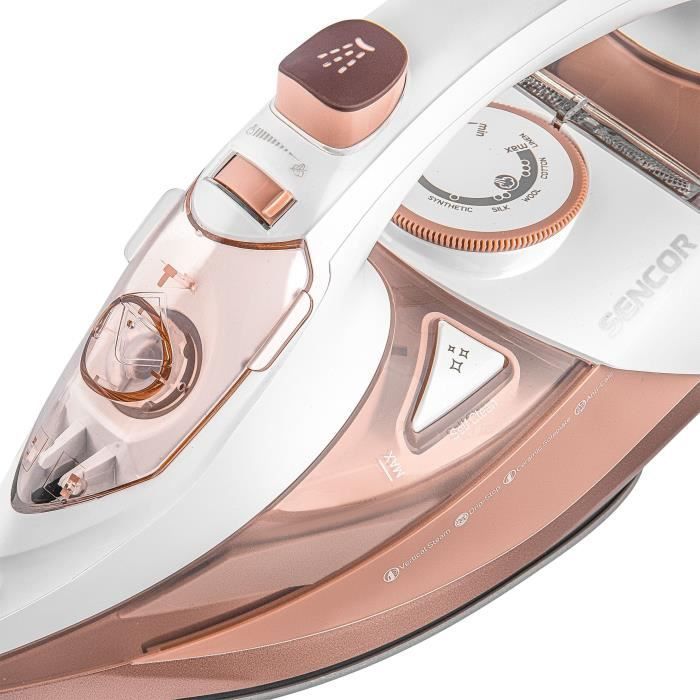 Ferro a vapor - SENCOR - SSI 8300RS - 3200 W - 350 ml - 45 g/min - Branco/Rosa