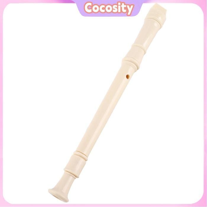 Cocosity 8-Loch-Blockflöte, leichte und tragbare ABS-Klarinette für Musikinstrumente, gelb und weiß