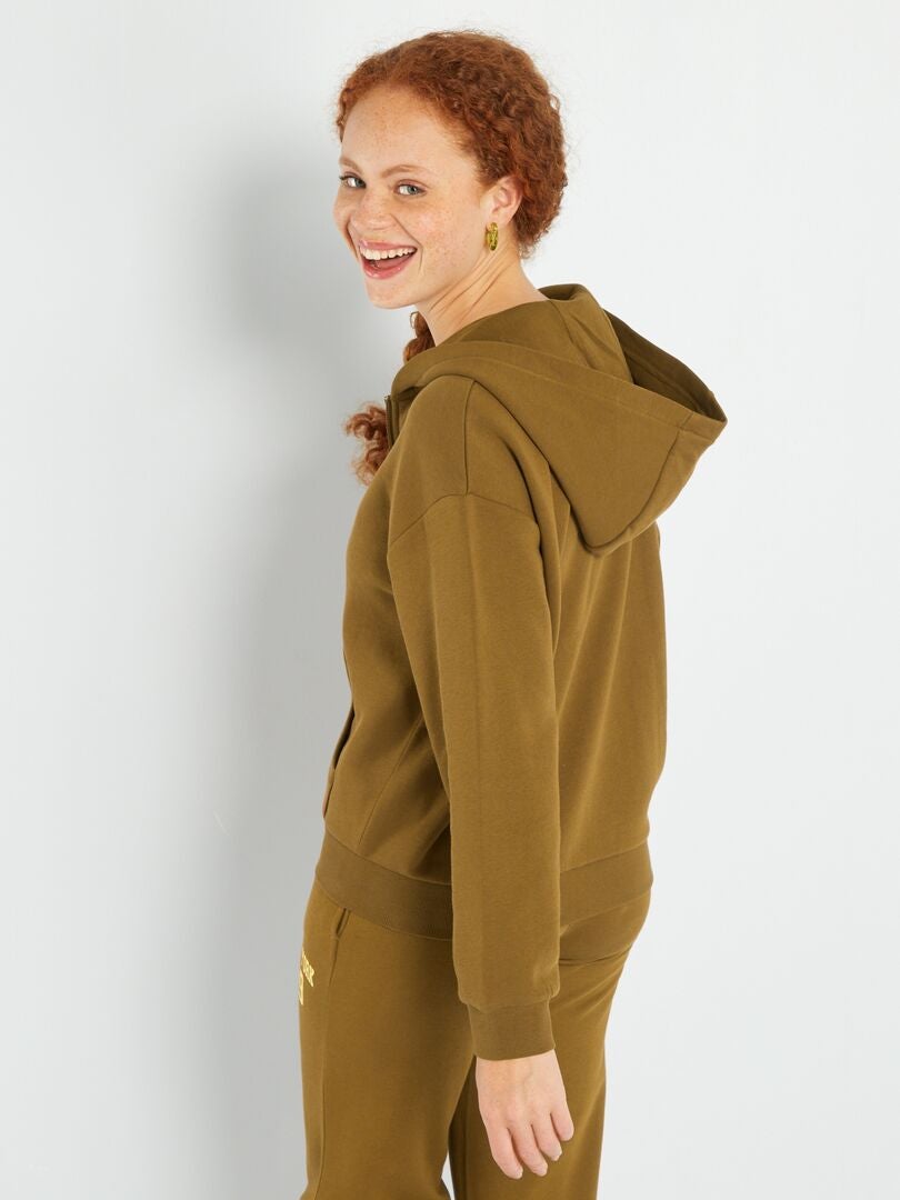 Fleece hoodie - Beige