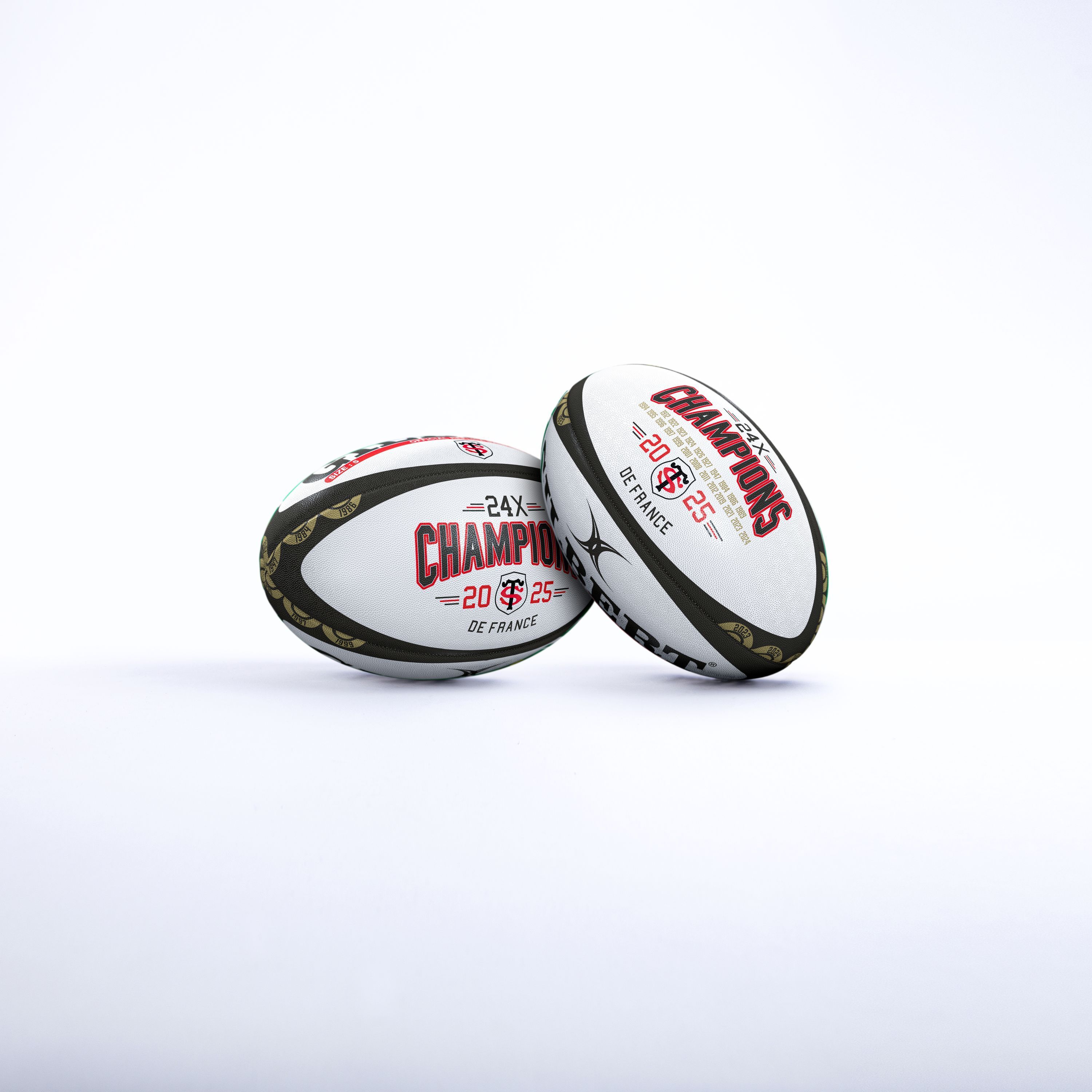Replica del pallone da rugby dello Stade Toulousain Championship 2025 - GILBERT - Taglia 5