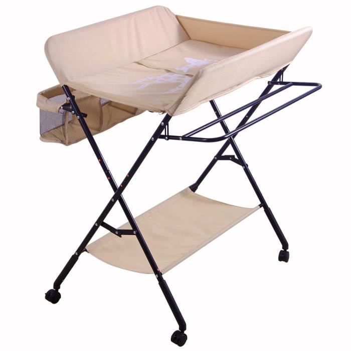 HUOLE Opklapbare Commode - Lichtroze - Verstelbare Hoogte - 80*66*98cm