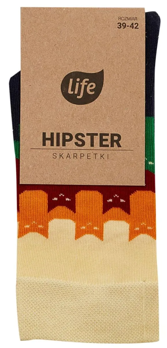 Life Skarpetki Hipster wzór Koty rozm.43-46 1 para