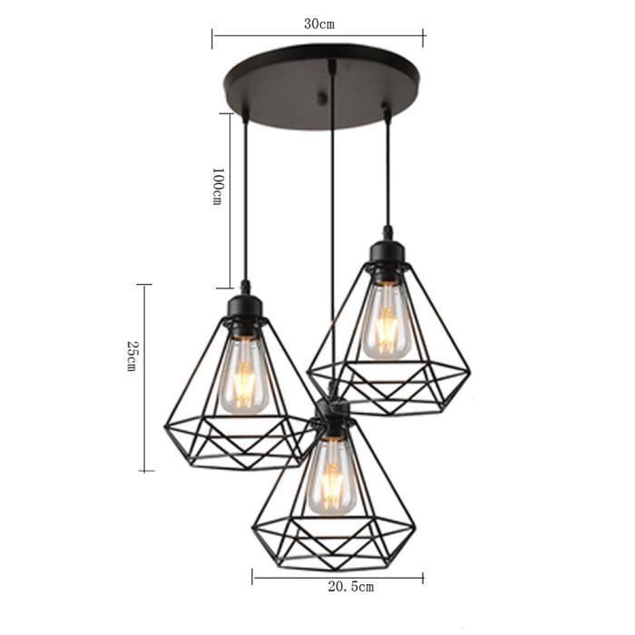 UNI Retro Industrial Cage Metal Pendant Light Ceiling Lamp Iron Lamp Lighting for Dining Room Living Room