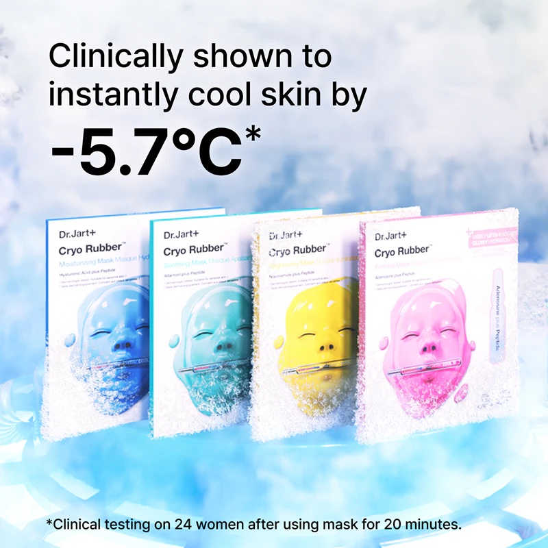 Dr. Jart+ Cryo Rubber™ pomirjujoča maska intenzivno pomirjujoča hidrogelna maska