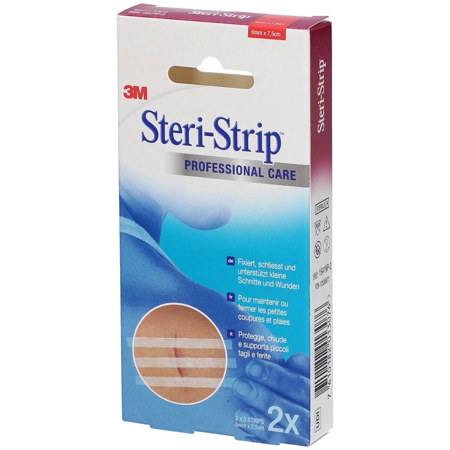 Pansements stériles 3M Steristrip pour suture de petites plaies 6 x 75 mm, lot de 6