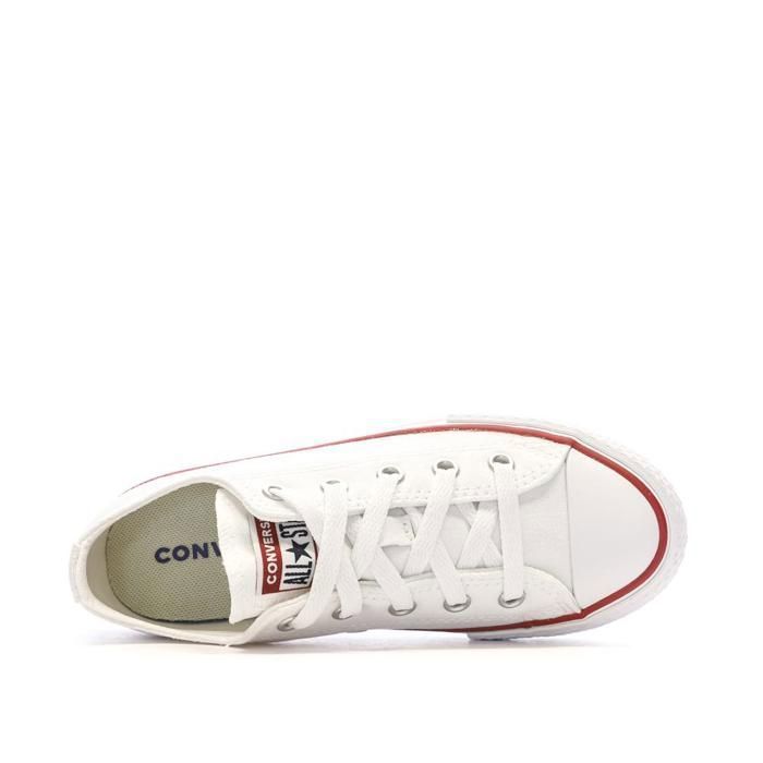 Baskets basses - CONVERSE - Ctas Platfo Ox - Blanc - Enfant - Fille