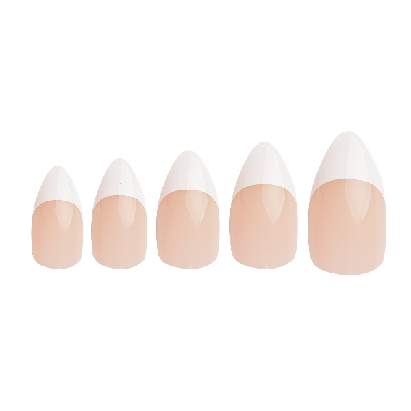 Unghie finte ovali Invogue Bare French - Confezione da 28