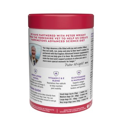 Harringtons Advanced Science ledplejetilskud til ældre hunde - tabletter