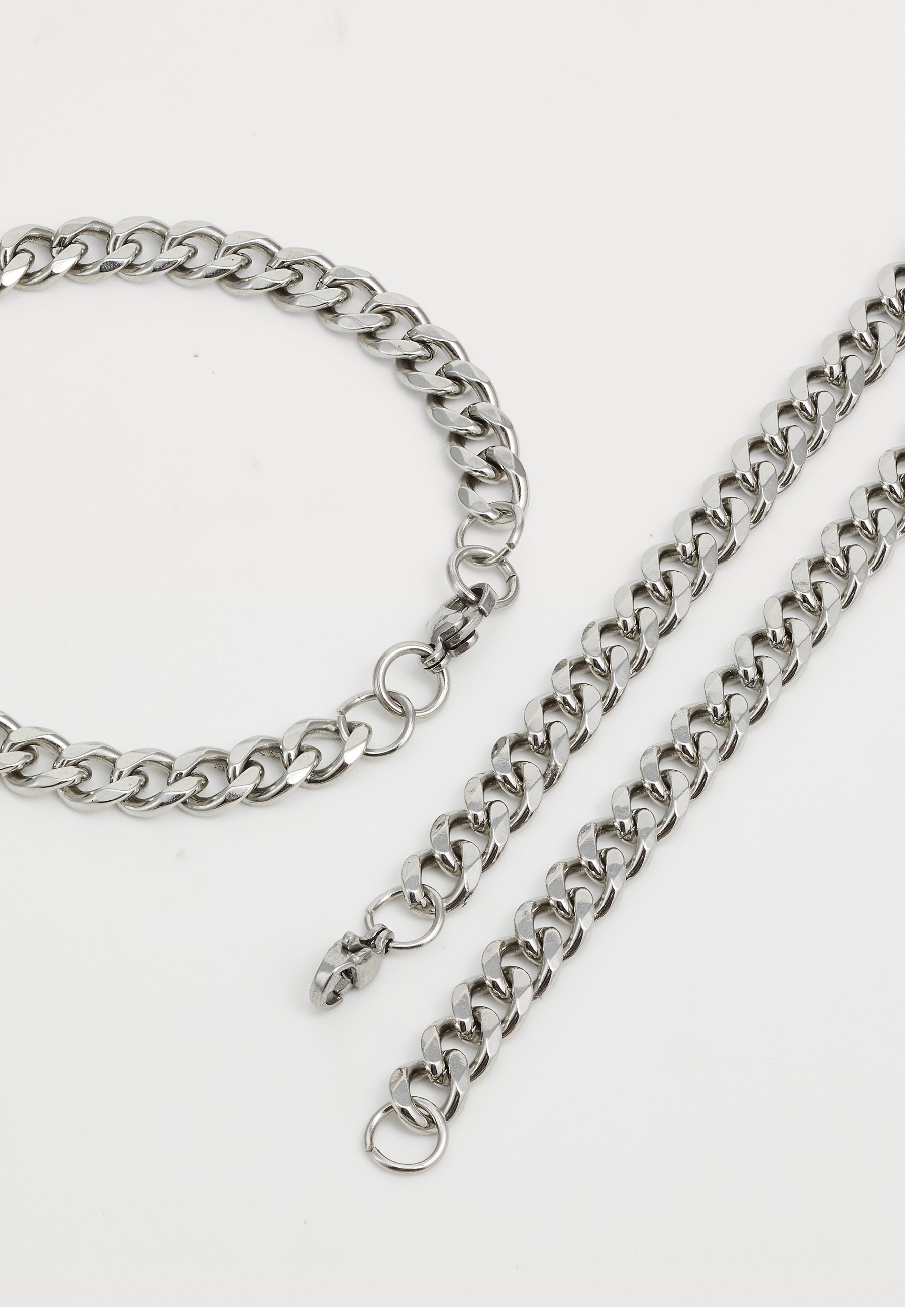 Set coordinato bracciale e collana Icon Brand unisex - Collana - color argento