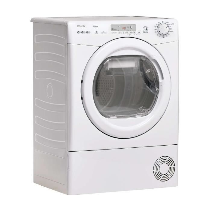 Sèche-linge pompe à chaleur CANDY EY EH8N1DE-S - 8 kg - Bac EasyCase - Connecté - Blanc