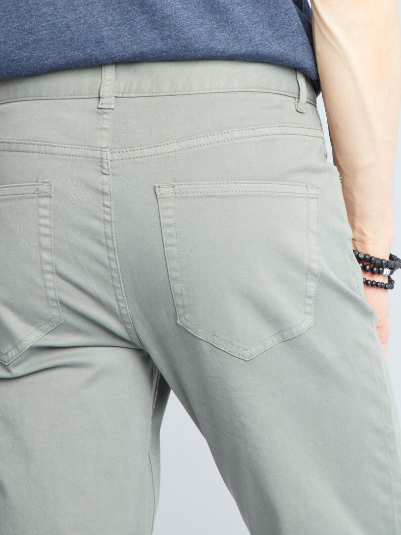 Calça jeans slim de 5 bolsos - L32 - VERDE
