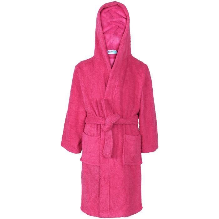 Bata de baño con capucha para niñas, ideal para estar en casa, de 5 a 13 años.
