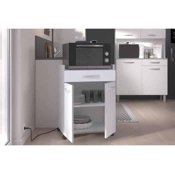 Kitchen trolley L 60cm - Matte white - OSLO