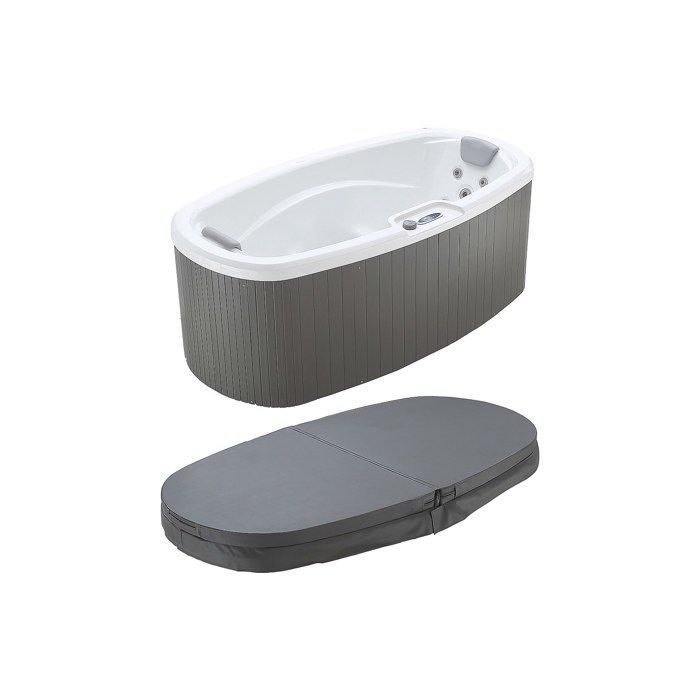 Spa para 2 personas color blanco perla con cubierta - 14 chorros - L210 x W110 x H74 cm - Sistema BALBOA - SAMOA IV