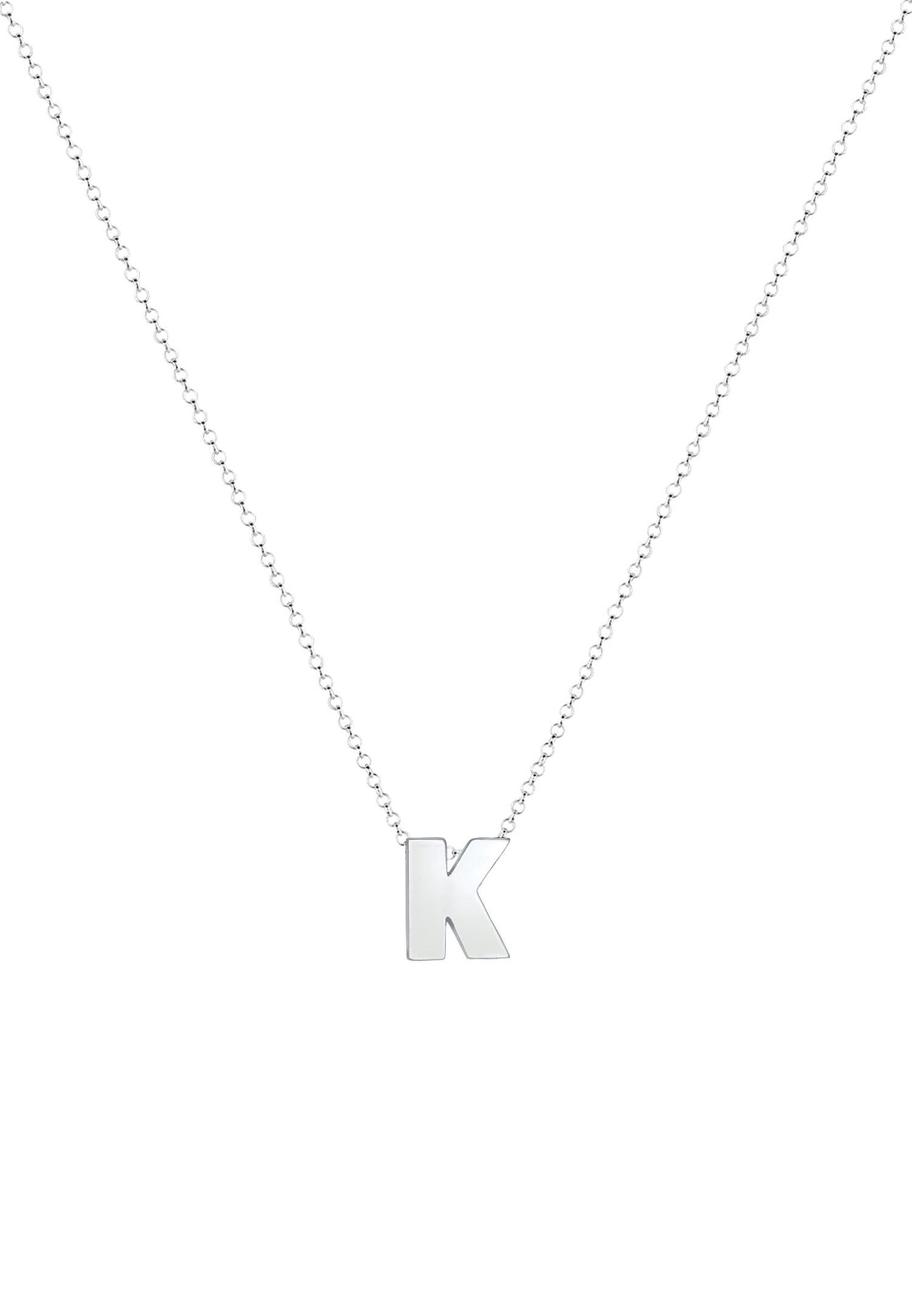 Elli Femme Pendentif Lettre K Initiale - (925/1000) Argent