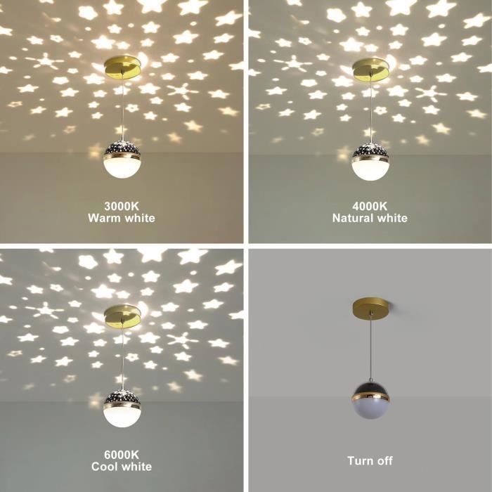 Suspension - Fée Étoile - 12 cm - Métal - LED - Pour chambre d'enfant