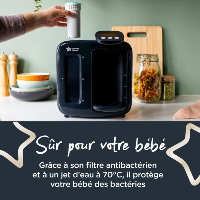 TOMMEE TIPPEE Perfect Prep Day and Night Rapid Baby Bottle Maker, Antibacterial Filter, Digital and Nighttime Display