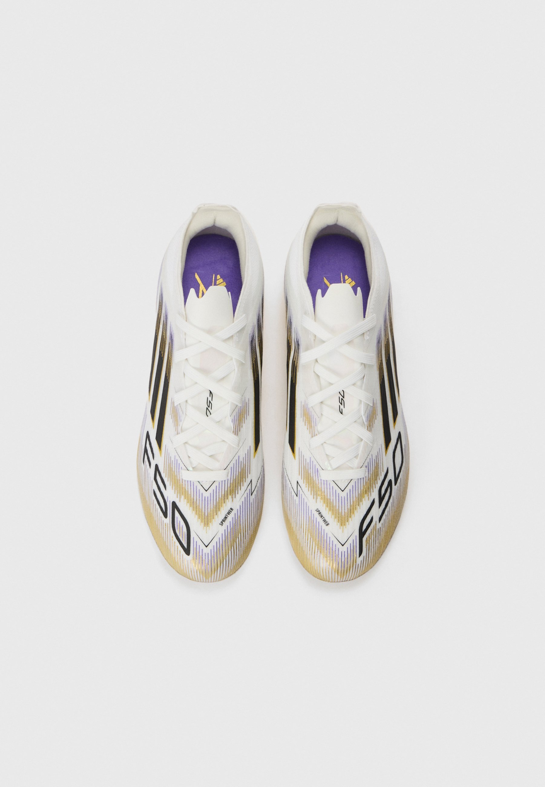 adidas Performance F50 ELITE UNISEX - Voetbalschoenen voor stevige ondergrond - wit/core black/goudkleurig