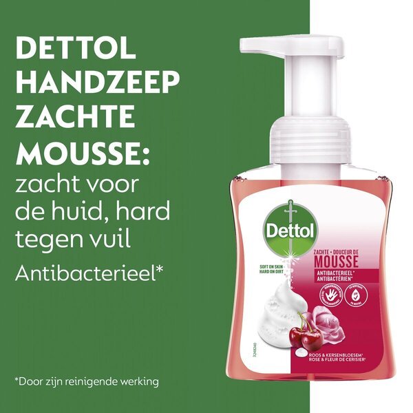 „Dettol Touch of Foam“ rankų skalbiklis „Rose & Cherry in Bloom“, 250 ml