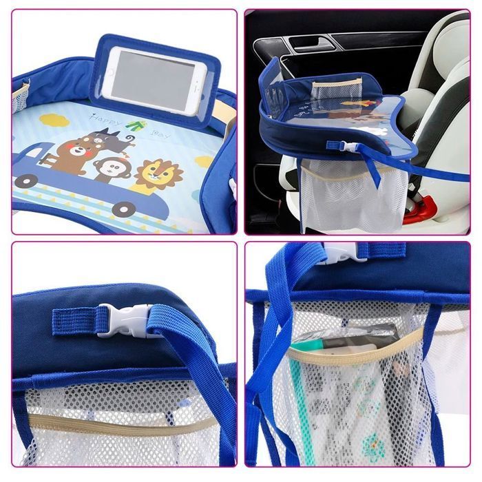 Soporte para bandeja de aperitivos para asiento de coche de bebé, organizador universal de mesa de comedor de juguete para niños de PVC