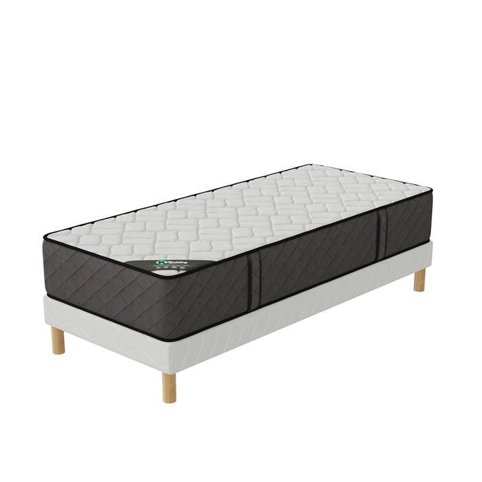 Hotel Comfort Set: Bed Base + Mattress 120x190 cm | Height 30cm | High Resilience Foam | 4 Legs | Firm Comfort