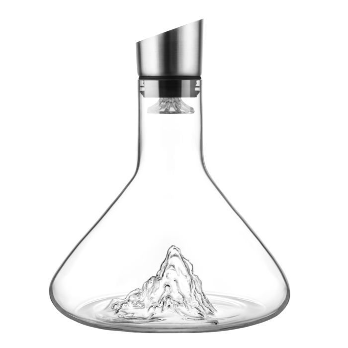 Decantador de vino tinto - Decantador Iceberg - Regalo ideal para amantes del vino tinto - Con filtro aireador - 1500 ml