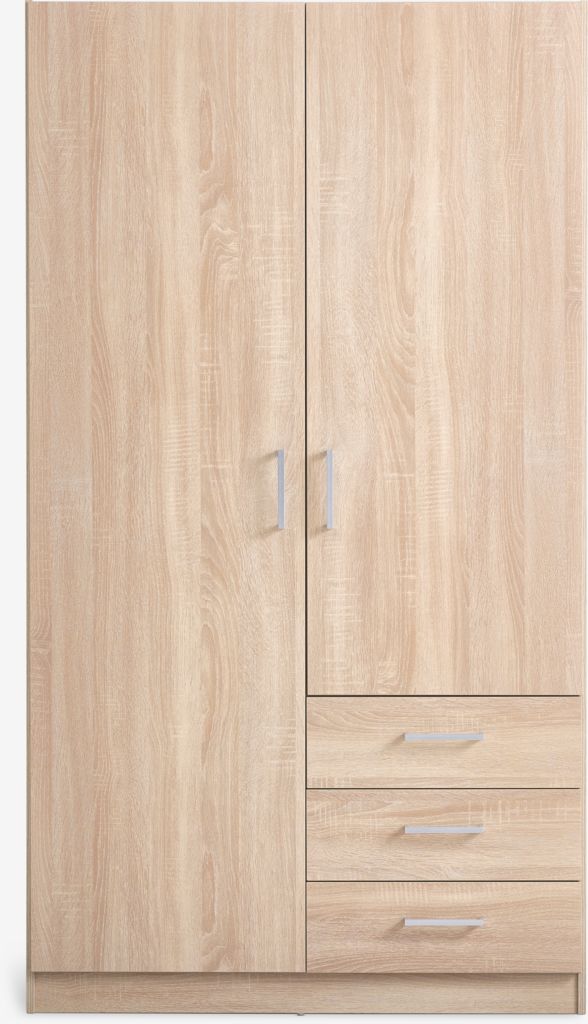 FANDRUP Omarica FANDRUP 97x176 2 vrata/3 predali svetel hrast