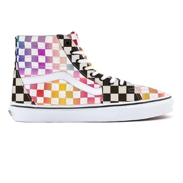 Rainbow Checkerboard Sk8-Hi personalizzate