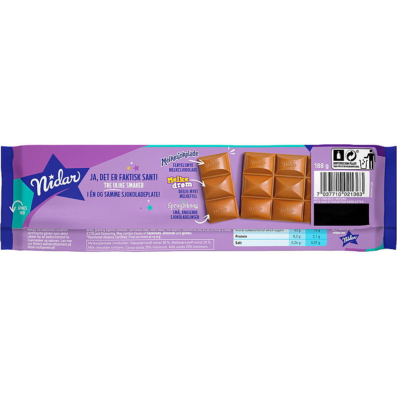 Nidar Nidar chokladkaka 188 g Blå