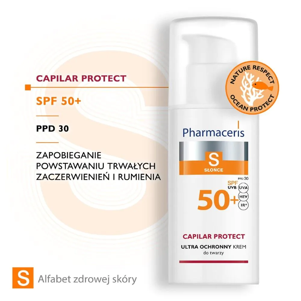 Pharmaceris S Krem ochronny do skóry naczynkowej i z trądzikiem różowatym SPF50+