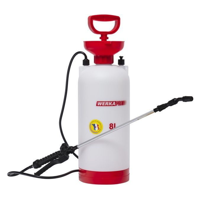 Pulverizador WERKA PRO de 8 litros para productos agresivos.