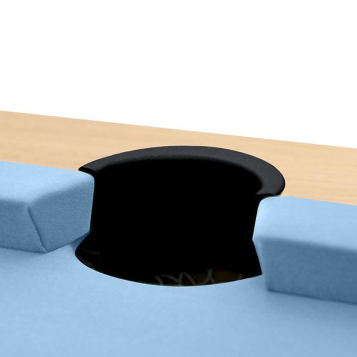 Table de billard convertible bois clair tapis bleu clair - Eddie - Rendez-Vous Déco