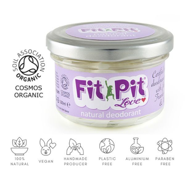 Fit Pit Přírodní deodorant Jasmín a růže Organic 100ml