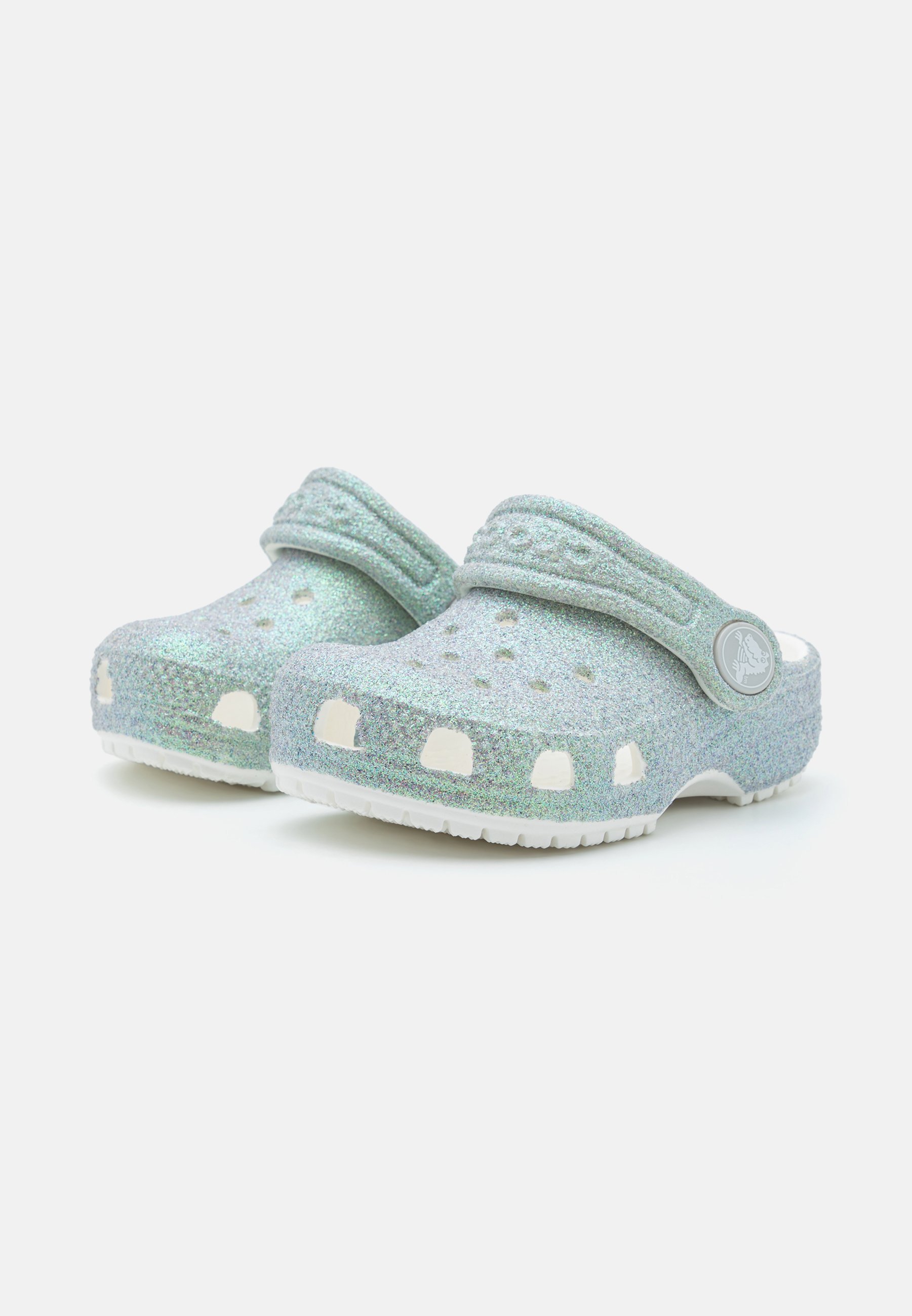 Crocs CLASSIC IRIDESCENT GLITTER UNISEX - Muiltjes - wit