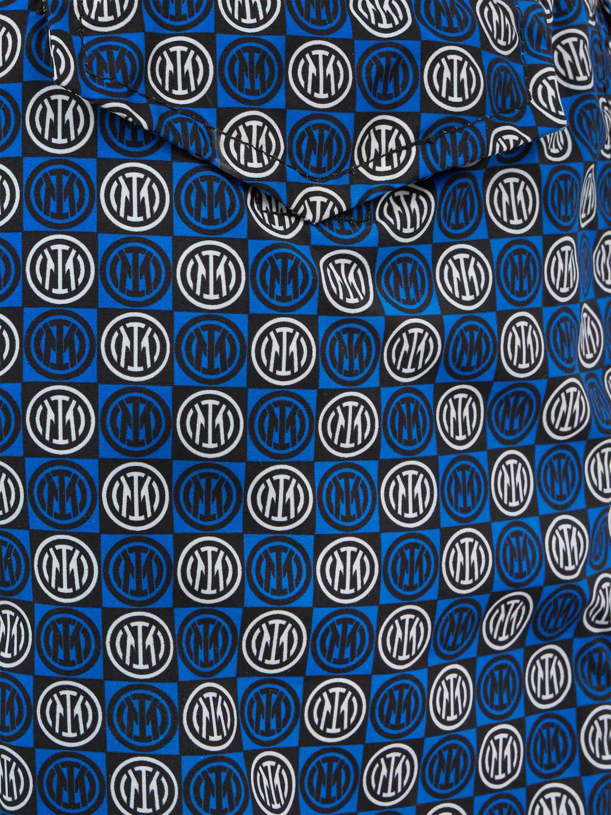 Costume mare Jean Lighting in tessuto leggero con stampa logo Inter |
