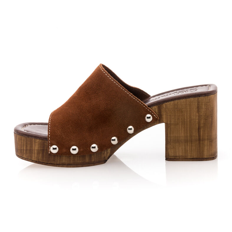 Brune mules/tresko til dame