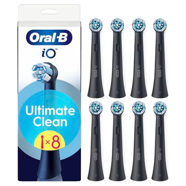 Glave zobne ščetke Oral-B iO Ultimate Clean, črne, 8 kosov